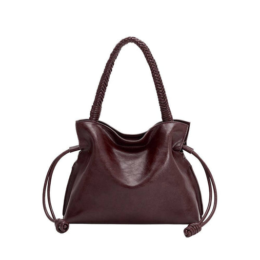Moira Burgundy Vegan Leather Top Handle Bag Pre-Order 10/15