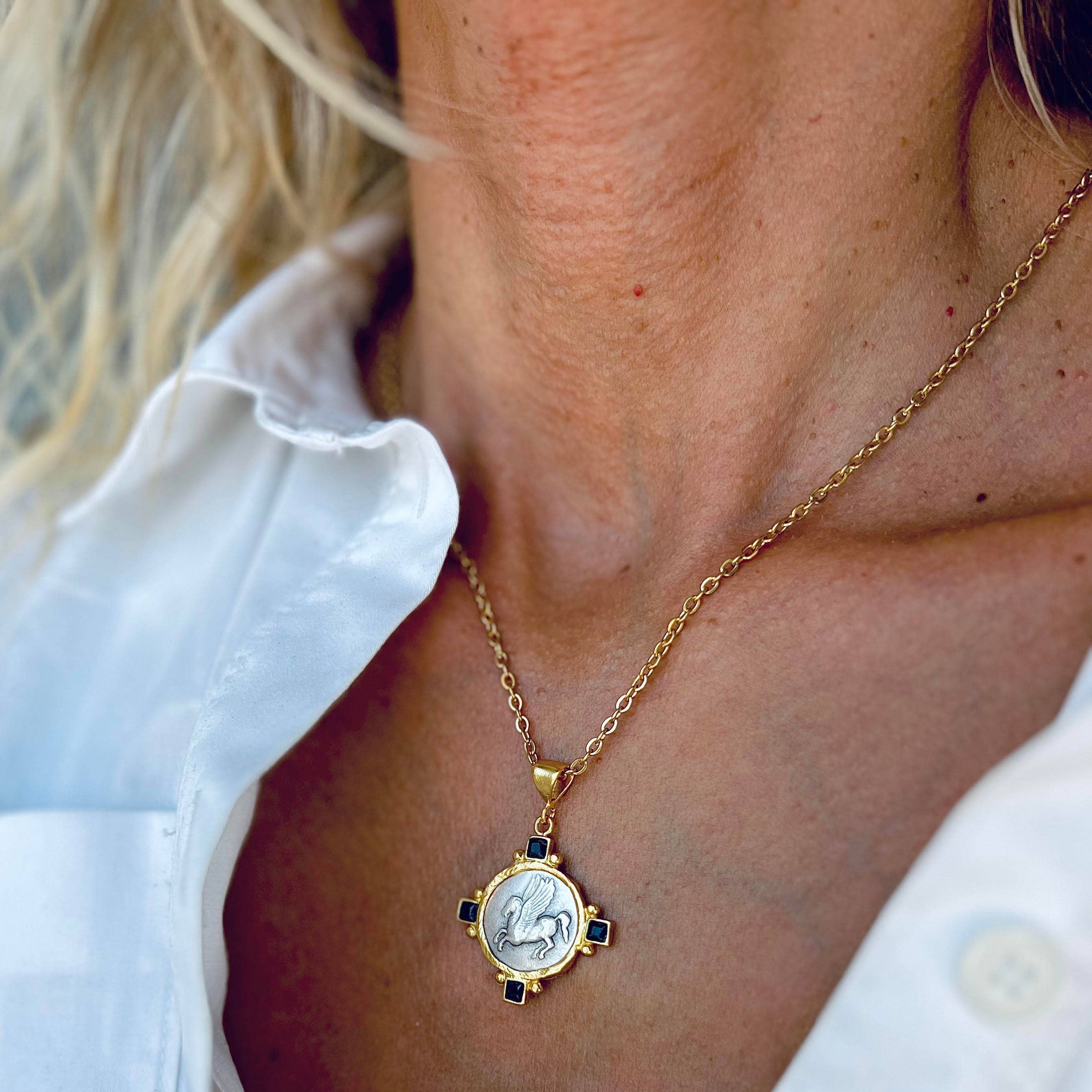 Pegasus Coin Necklace