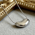Load image into Gallery viewer, Silver Bean Pendant Necklace
