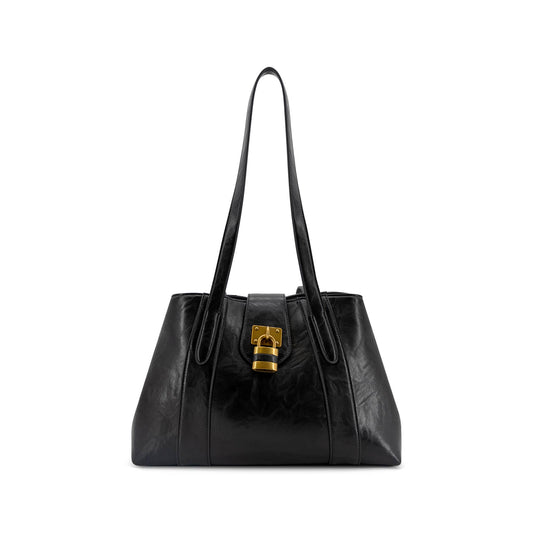 Fiora Lock Top Handbag