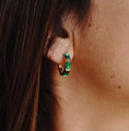 Load image into Gallery viewer, Paulina Emerald Earrings
