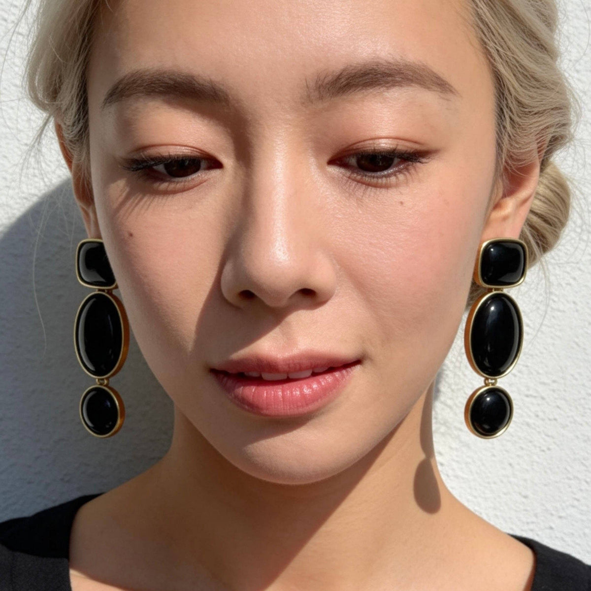 Black Onyx Drop Earrings