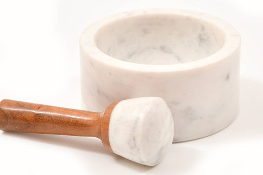 White Marble Mortar & Pestle