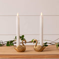 Load image into Gallery viewer, Swan Tapered Candle Holders

