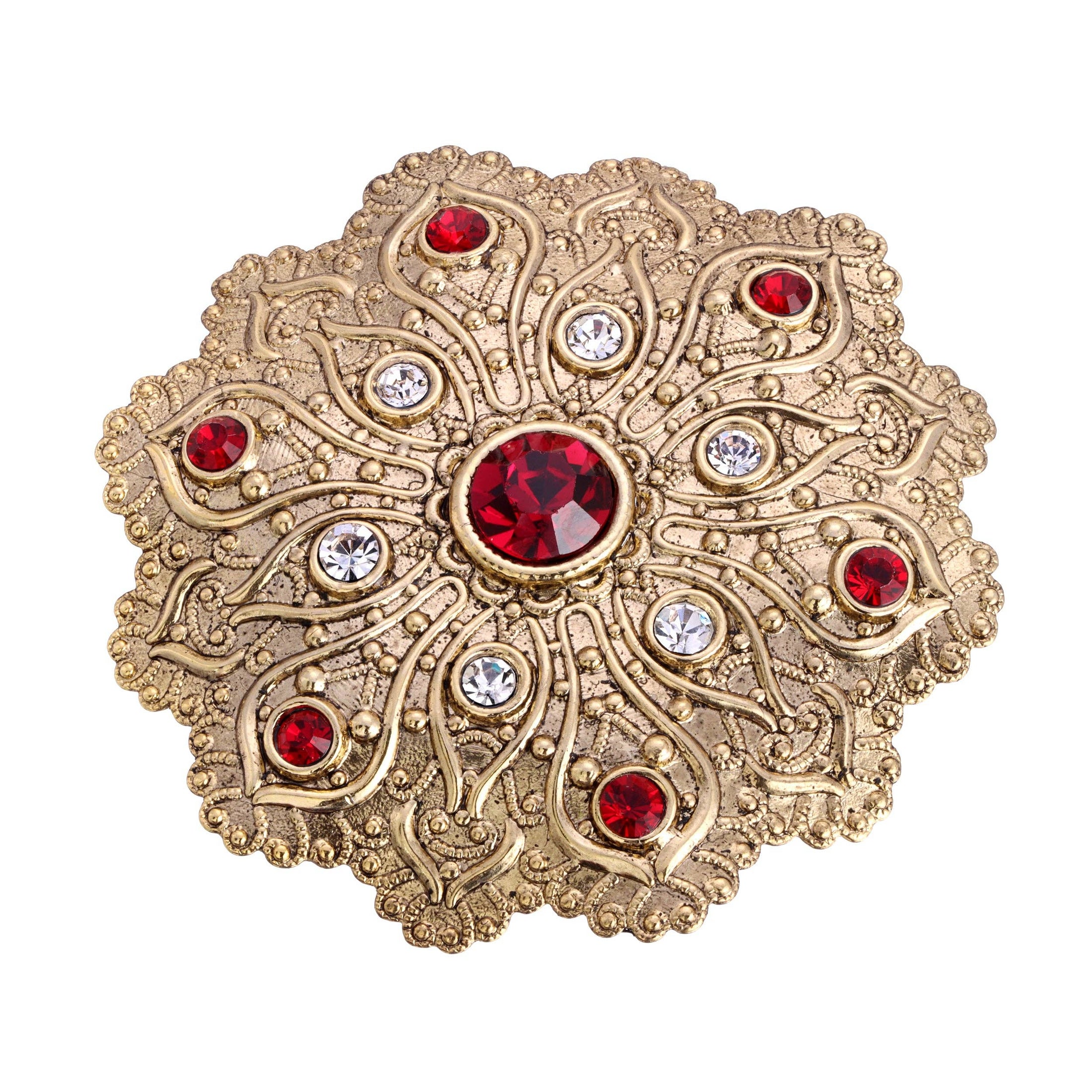 Imperial Flower Crystal Brooch