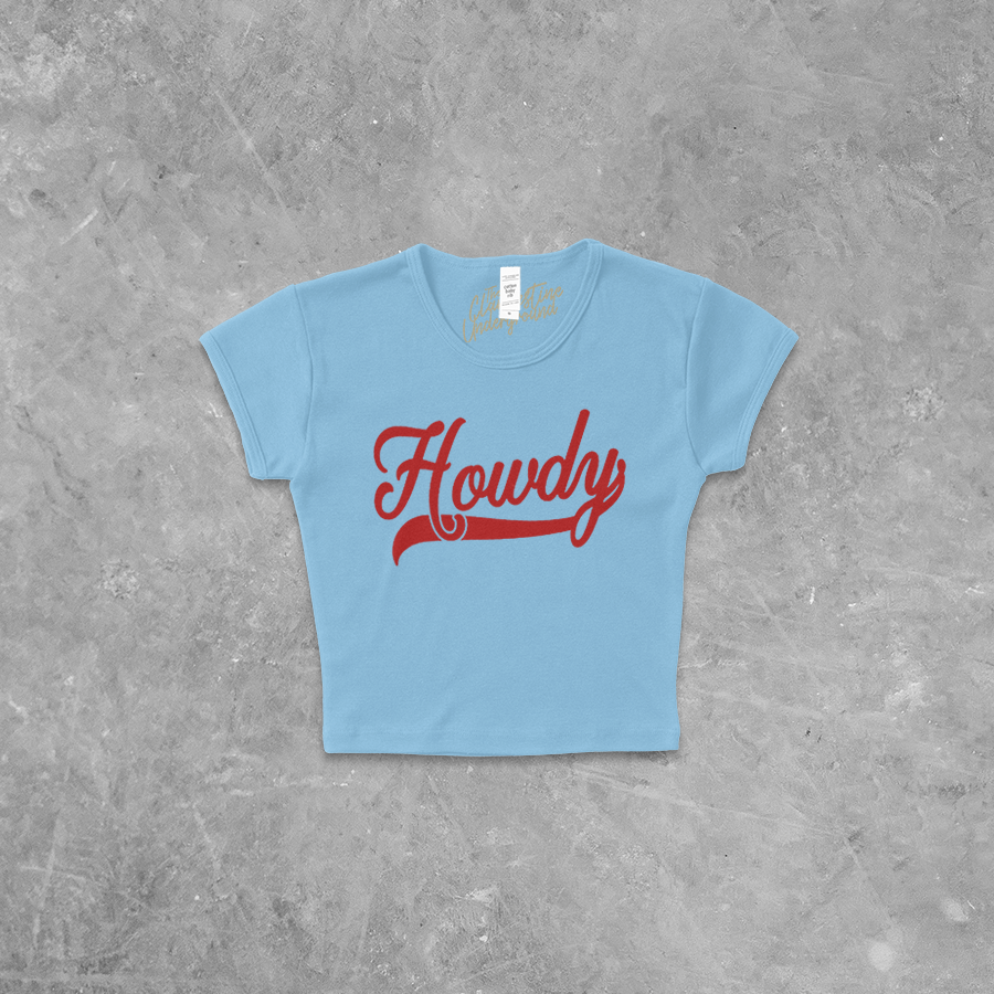 Howdy, Western Cowgirl Micro-Ribbed Baby Tee