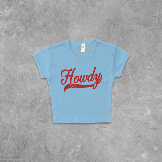 Howdy, Western Cowgirl Micro-Ribbed Baby Tee