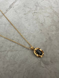 Load image into Gallery viewer, Oval Black Stone Necklace
