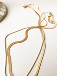 Load image into Gallery viewer, Jean Layered Flat Snake Chain Necklace
