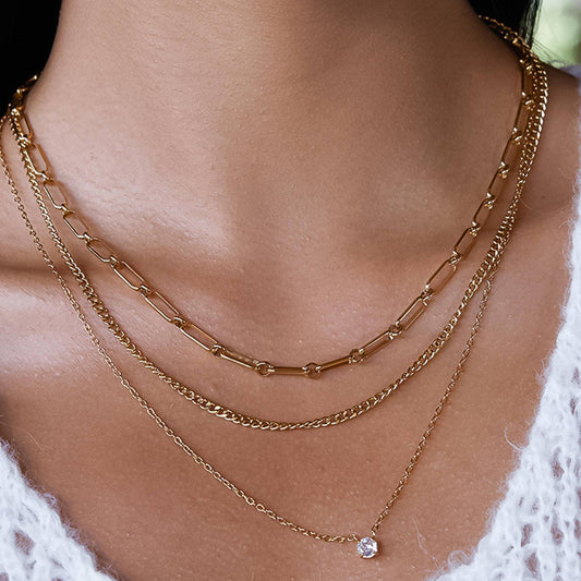 Chavelle Multi-chain layered Necklace