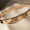 Load image into Gallery viewer, Saffi Heart Rose Gold Bangle Bracelet
