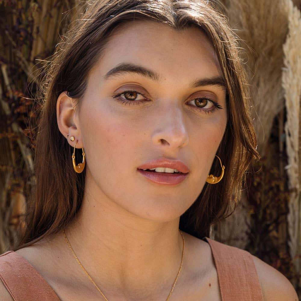La Lune Crescent Earrings