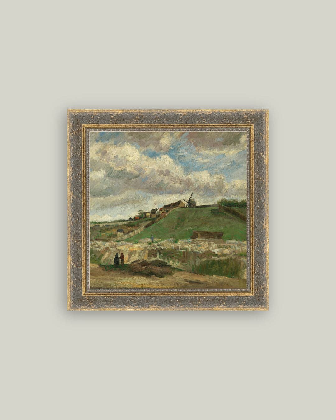The Hill of Montmartre Framed Antique Art