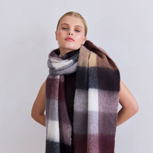 The Reykjavik Scarf  - Purple/Brown