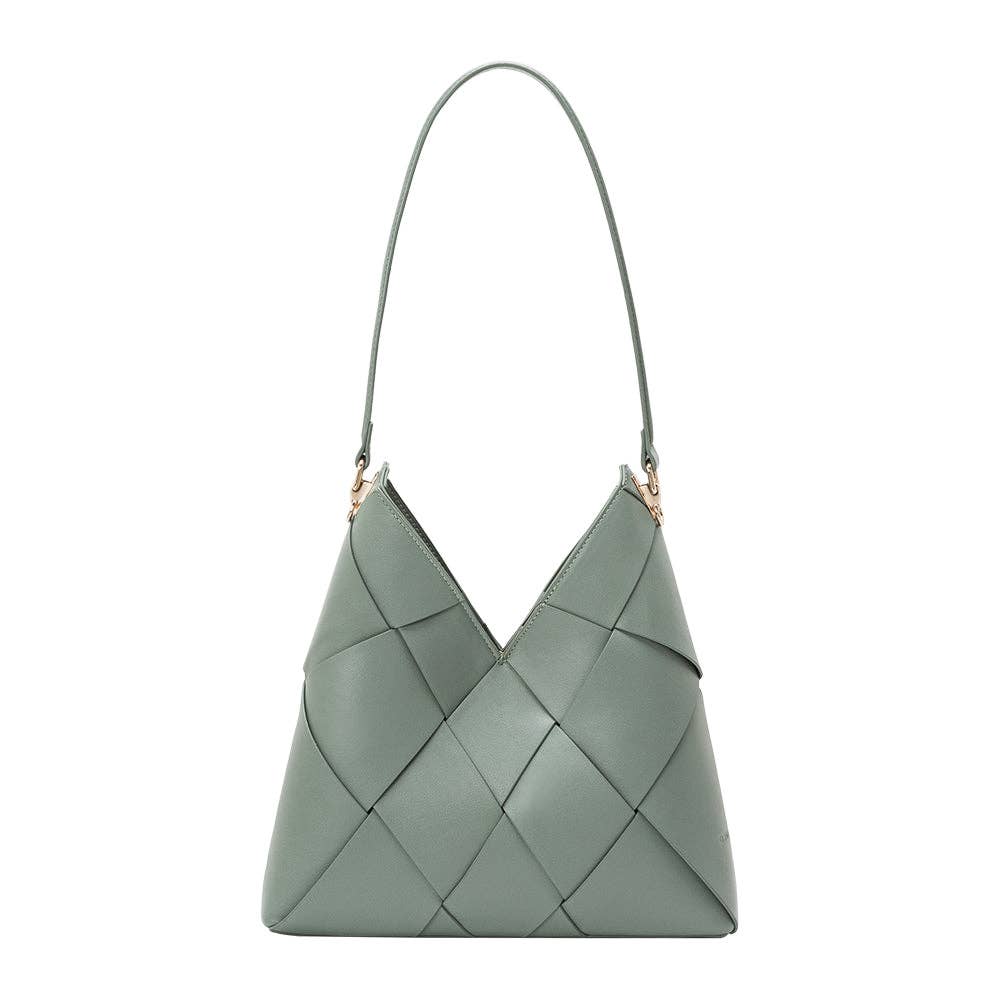 Phaedra Sage Recycled Vegan Leather Shoulder Bag