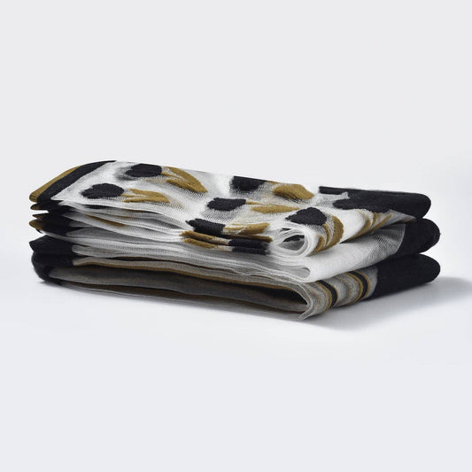 Abstract Floral Sheer Crew Socks