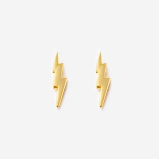 Gold Lightning Studs