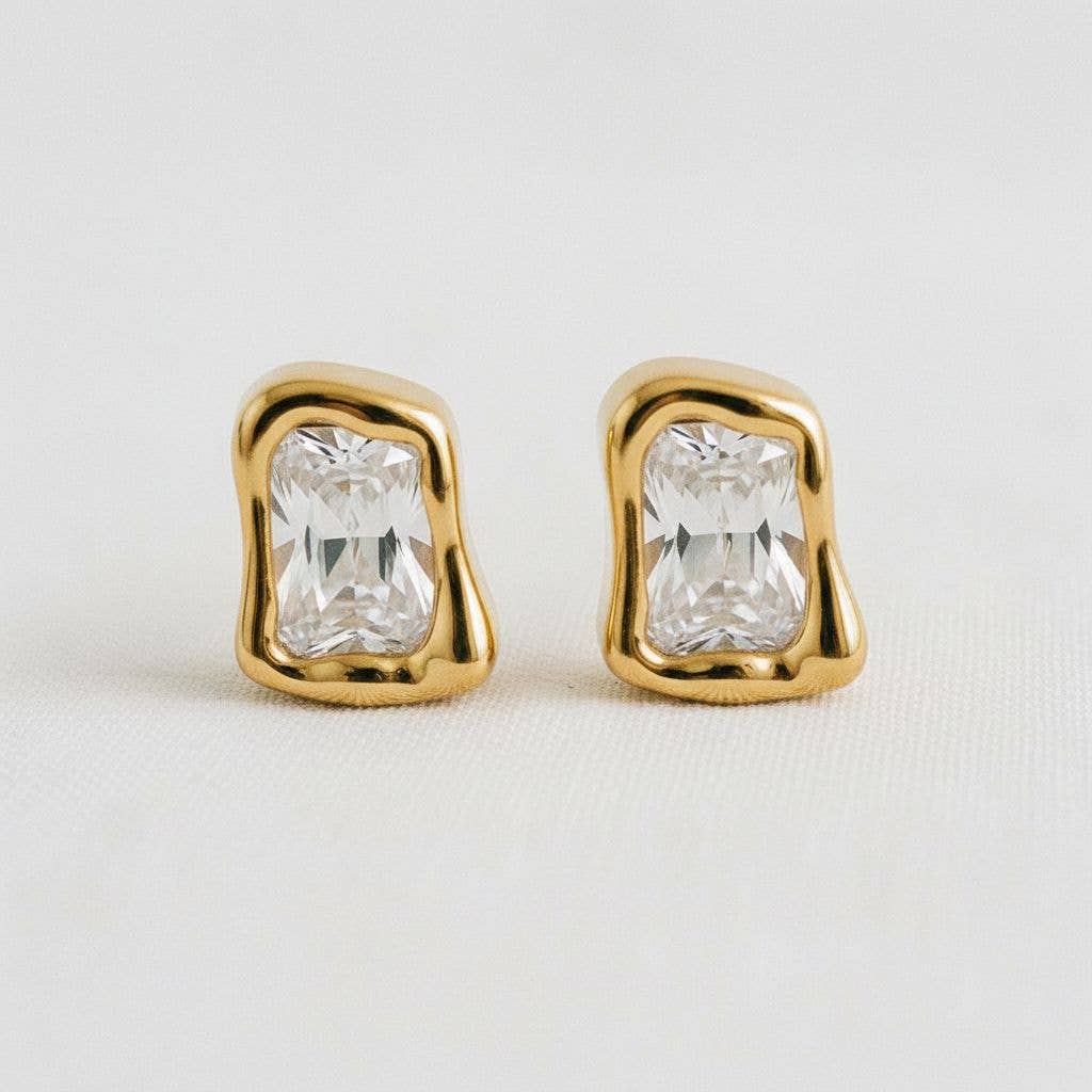 Cubic Zirconia Geometric Stud Earrings