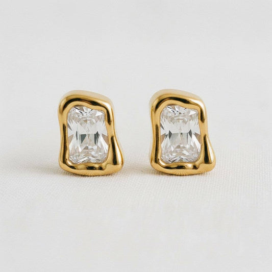 Cubic Zirconia Geometric Stud Earrings