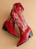 Load image into Gallery viewer, Amaya Western Boots in Cherry Red
