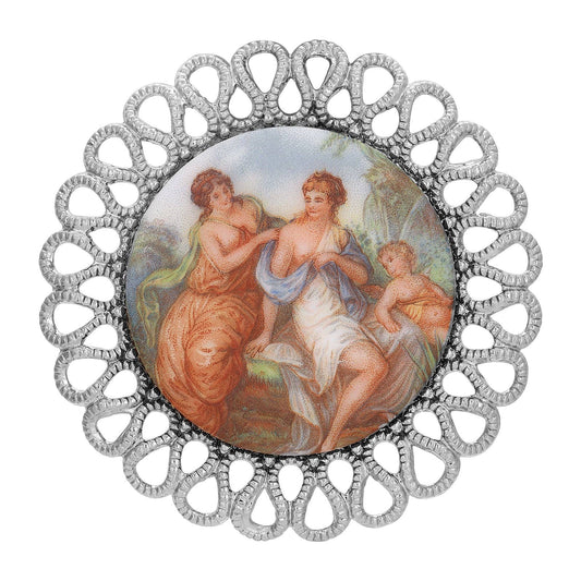 Rubenesque Glass Brooch