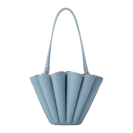 Shellie Blue Recycled Vegan Leather Shoulder Bag