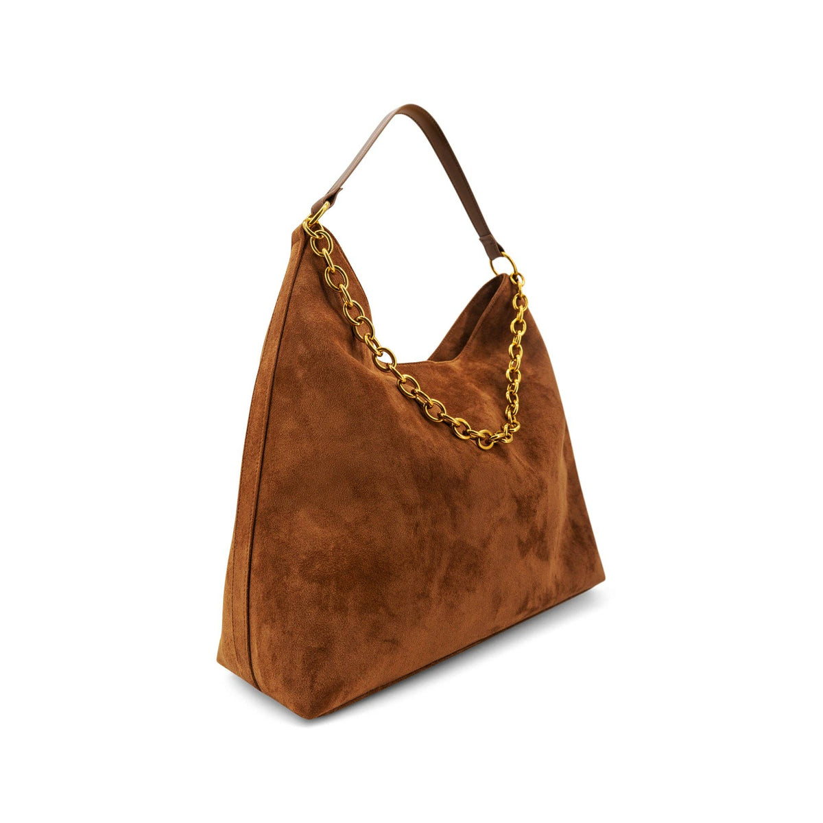 Sava Faux Suede Tote  Bag in Camel