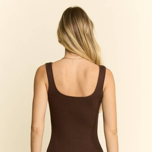 Sleeveless Ribbed Bodysuit
