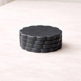 Load image into Gallery viewer, Black Marble Scalloped Coasters
