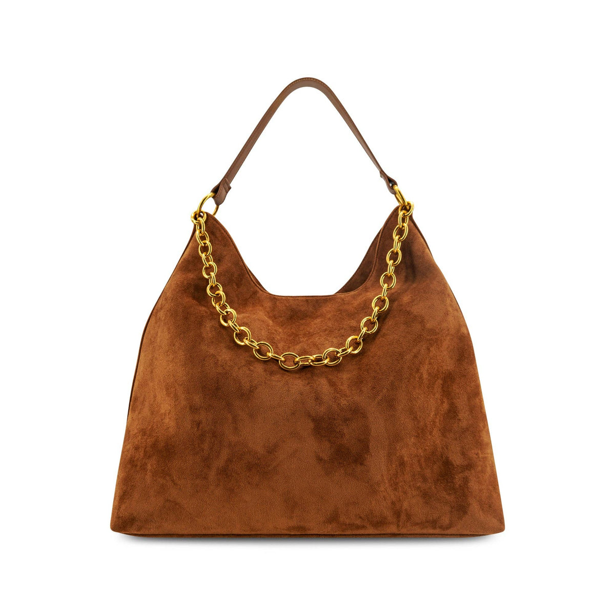 Sava Faux Suede Tote  Bag in Camel
