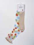 Load image into Gallery viewer, Sheer Floral Vine Crew Socks
