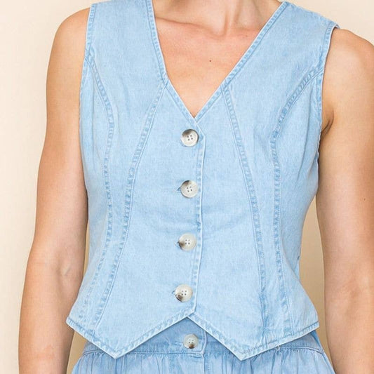 Daisy Denim Vest
