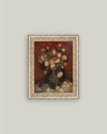 Load image into Gallery viewer, Chinese Asters and Gladioli Framed Antique Art
