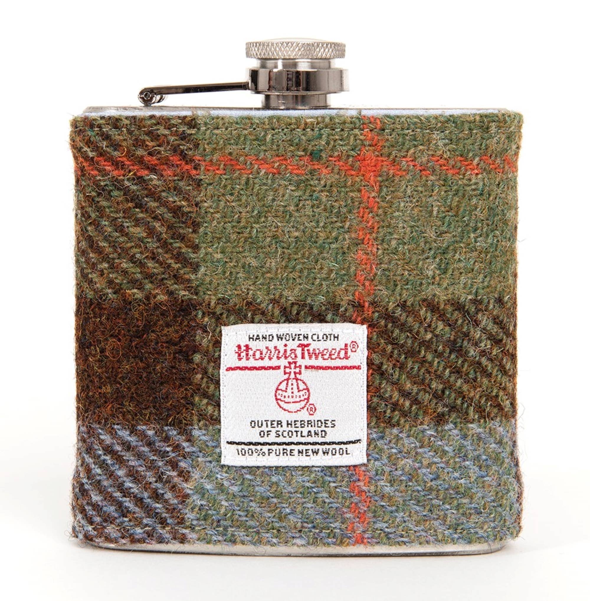 6oz Harris Tweed Hip Flask