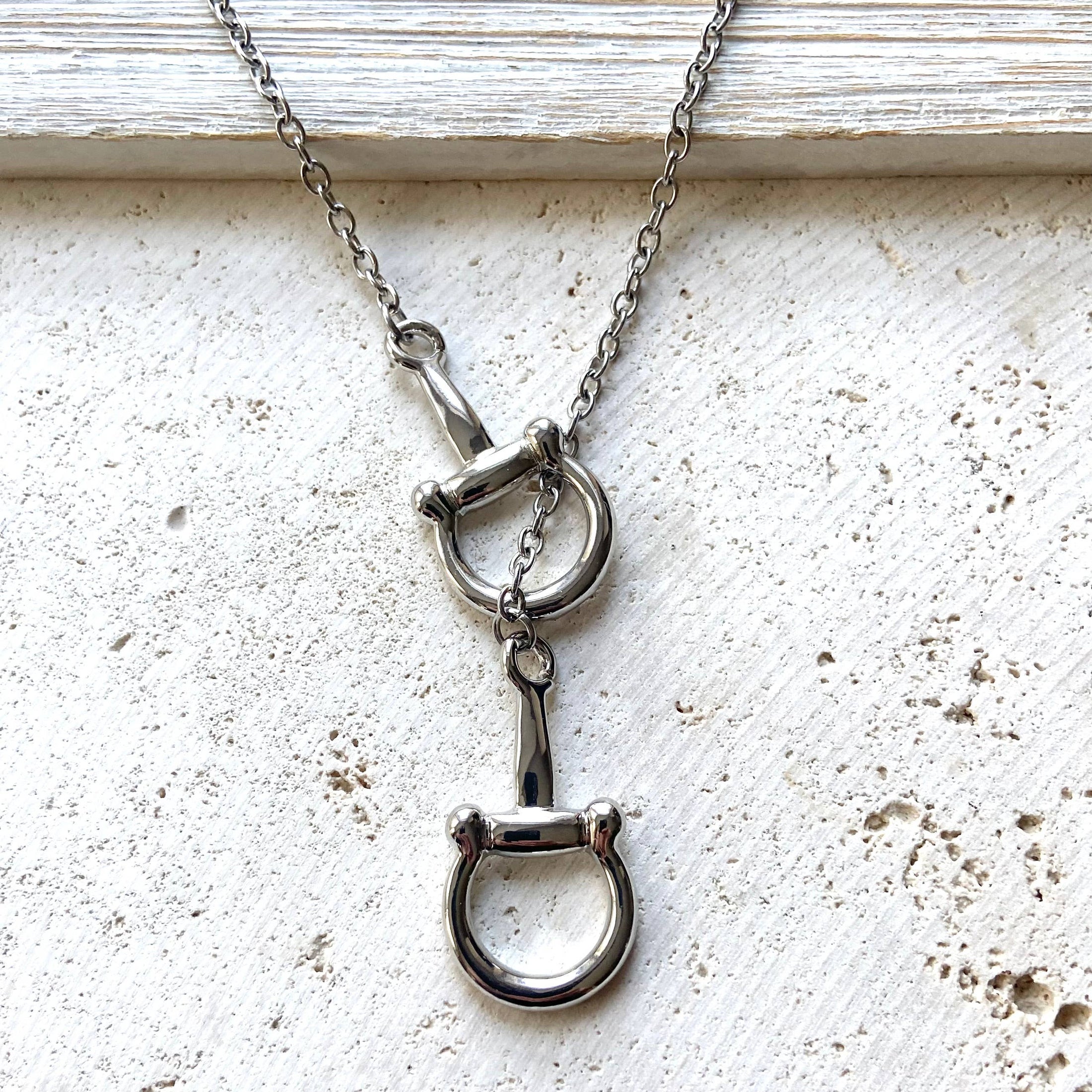 Silver Horse bit Necklace