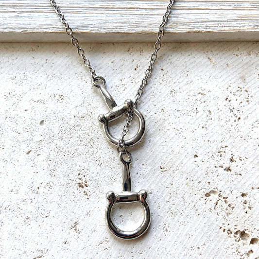 Silver Horse bit Necklace