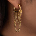 Load image into Gallery viewer, Vianne 18K Gold Non-Tarnish Multi Chain Drop Earrings
