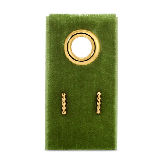 Dot Bar Stud On Velvet Tag
