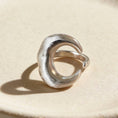 Load image into Gallery viewer, Silver Crescent Moon Ring
