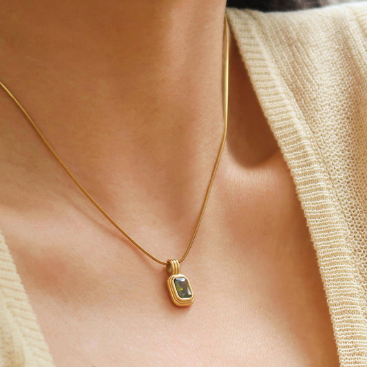 Maeve Green Pendant Necklace