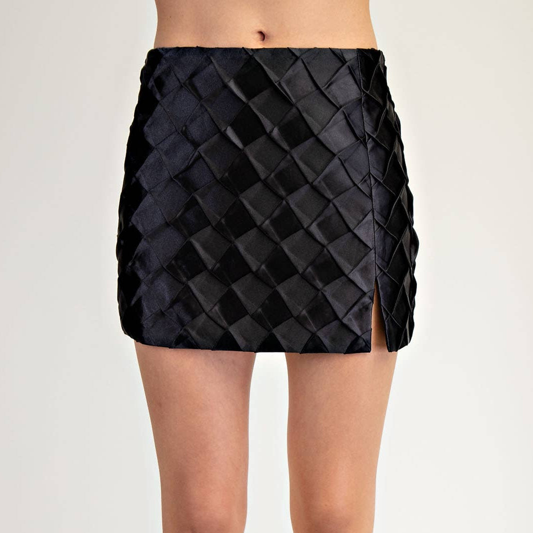 Basket Weave Mini Skirt