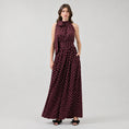 Load image into Gallery viewer, Rosiel Ruched Maxi Dress Polka Dot
