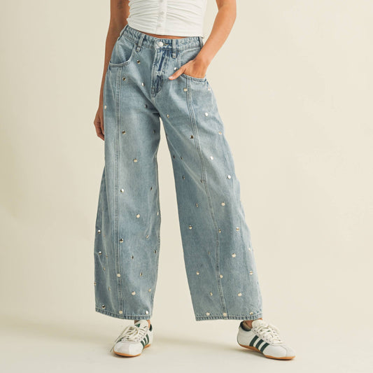Scottie Studded Barrel Jean