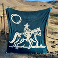 Load image into Gallery viewer, Drifter Plush Throw - Malibu Blue
