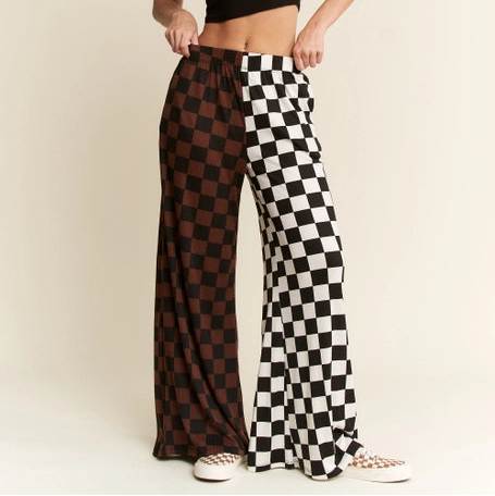 Opposites Attract Checker Pants