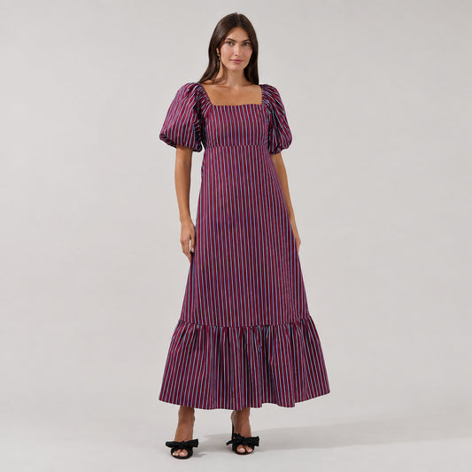 Xena Puff Sleeve Maxi Dress