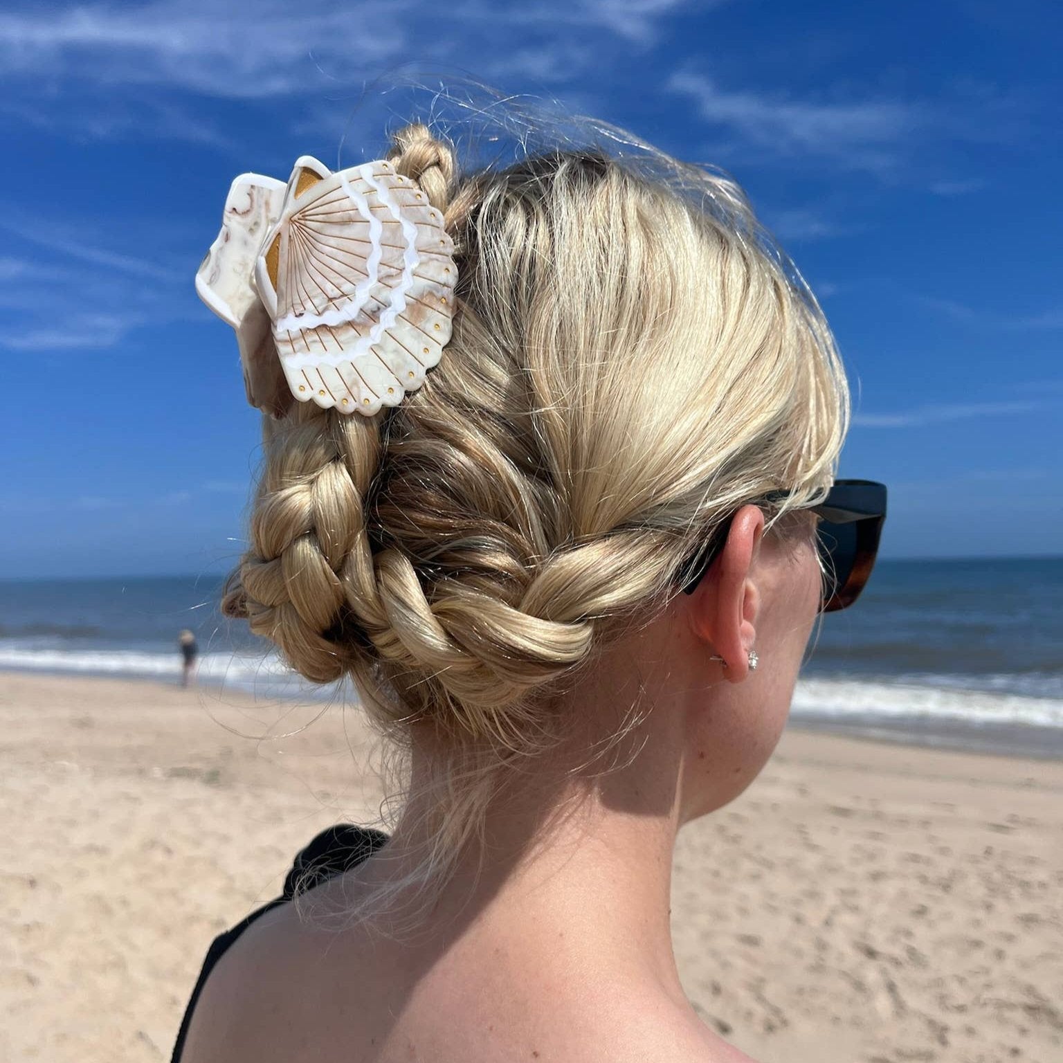 Hand-painted Seashell Claw Hair Clip