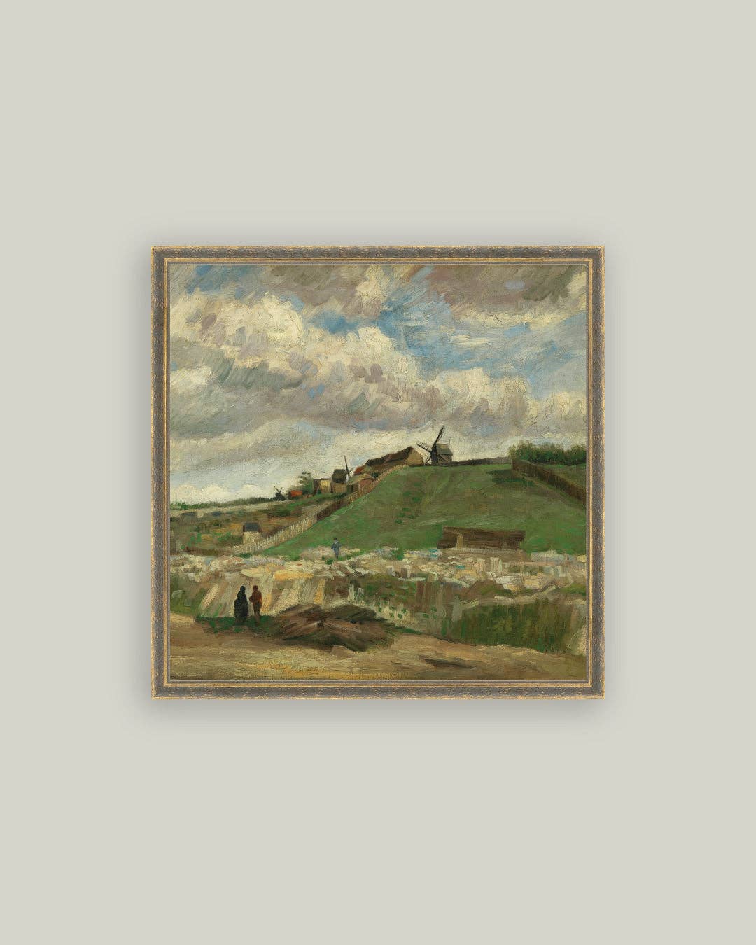 The Hill of Montmartre Framed Antique Art