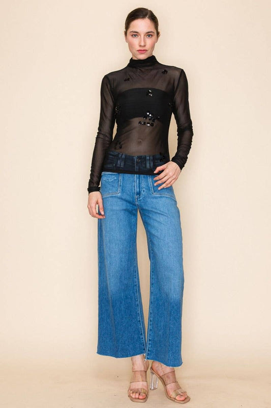 Valerie Sheer Embellished Top