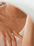 Load image into Gallery viewer, Jean Layered Flat Snake Chain Necklace
